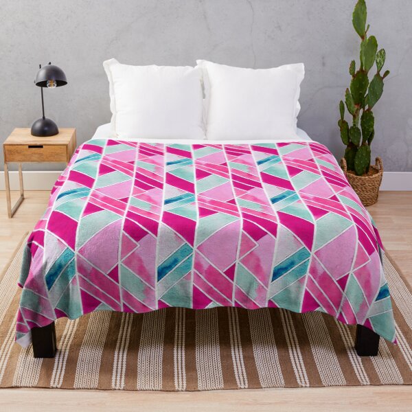 Artikelvorschau, Schattierungen von rosa Aquarell, geometrisches nahtloses Muster entworfen und verkauft von MELOYADINA.