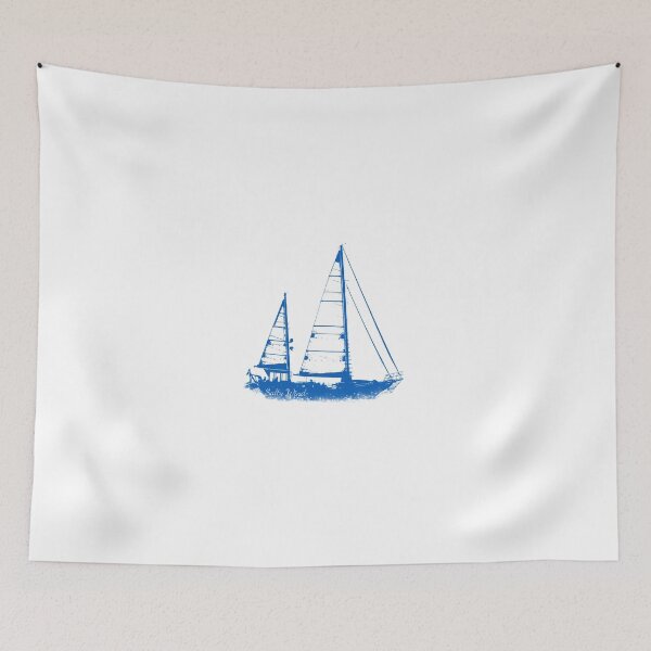 Item preview, Blue sailboat designed and sold by SweetSaltyWind.