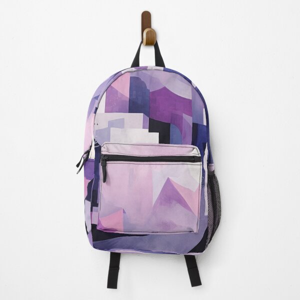 Item preview, Fragmented Abstract Landscape in Shades of Purple, Grey, and White designed and sold by PaintbrushPlace.