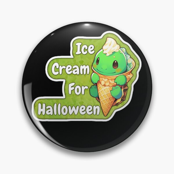 Artikelvorschau, Eiscreme für Halloween Lebhaftes grünes Eiscreme-Schildkröten-Shirt mit schwarzem Hintergrund entworfen und verkauft von ZEESDESIGN.