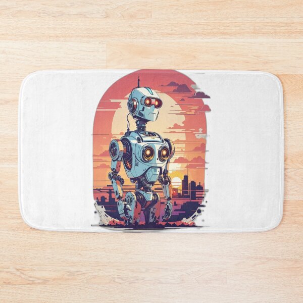 Item preview, Robot, Sunset, Modern designed and sold by MarcioCellos.