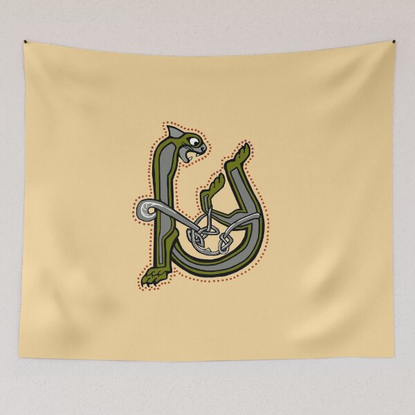 Item preview, Celtic Cat Letter U designed and sold by Donnahuntriss.