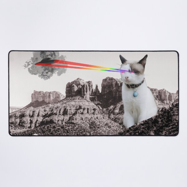 Item preview, Space Cat vs Flying Saucer designed and sold by ColorflSpaceCat.