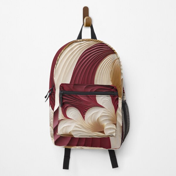 Item preview, Optical Illusion Spirals in Gold and Burgundy with Pearl White Accents designed and sold by PaintbrushPlace.