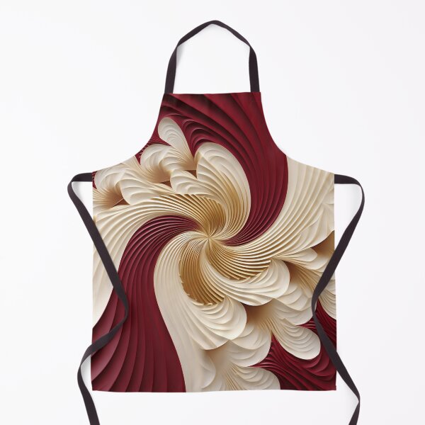 Item preview, Optical Illusion Spirals in Gold and Burgundy with Pearl White Accents designed and sold by PaintbrushPlace.