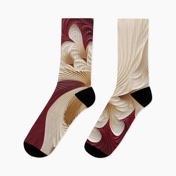 Item preview, Optical Illusion Spirals in Gold and Burgundy with Pearl White Accents designed and sold by PaintbrushPlace.