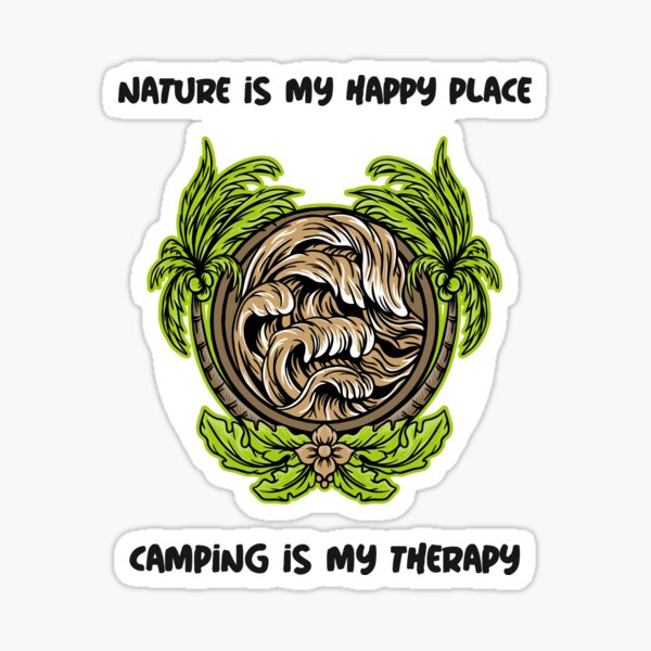 Camping Therapy Schriftzug Aufkleber Sticker Autoaufkleber