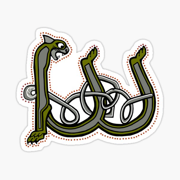 Item preview, Celtic Cat Letter W designed and sold by Donnahuntriss.