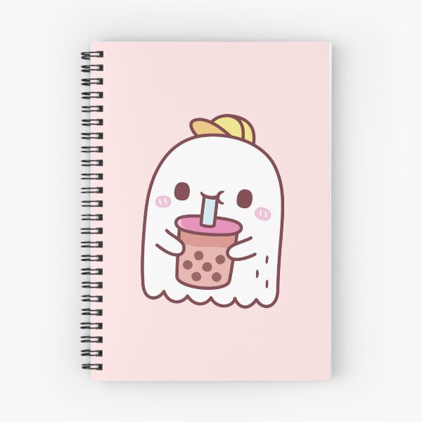 Item preview, Cute Ghost Drinking Boba Tea designed and sold by rustydoodle.