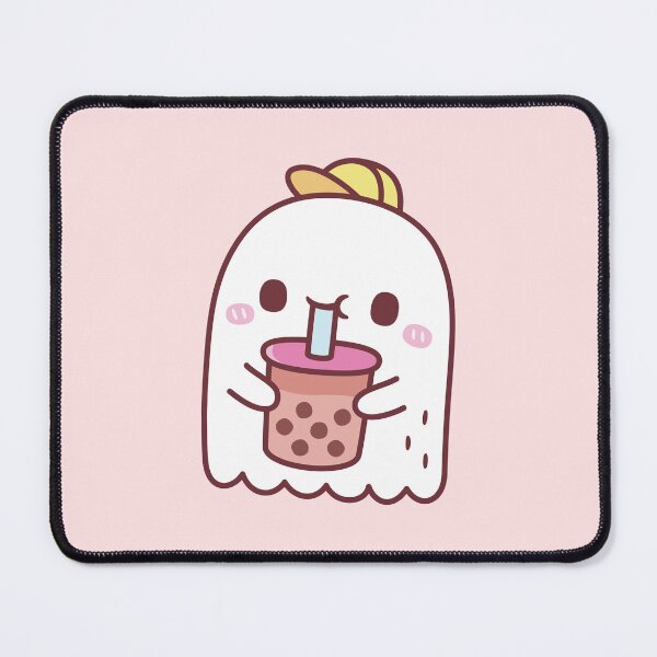 Item preview, Cute Ghost Drinking Boba Tea designed and sold by rustydoodle.
