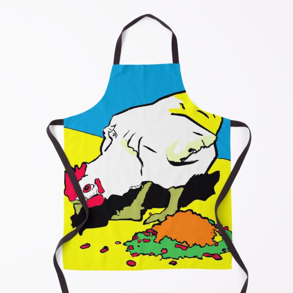 Item preview, Chicken eat food on the ground-Edited AI generated art designed and sold by Frostp.