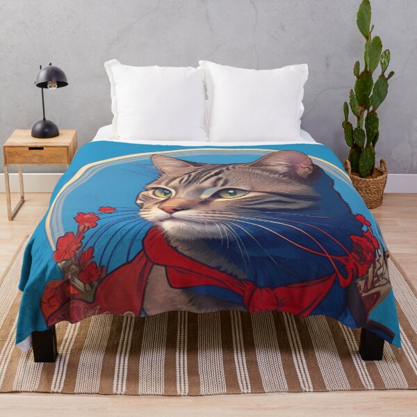 Item preview, Cat in red and blue designed and sold by Glamalt.