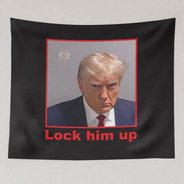 Item preview, Donal Trump Mugshot Lock Him Up Active designed and sold by EvelynDick.