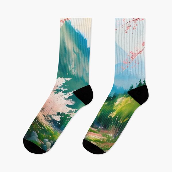 Item preview, Watercolor Mountain Landscape - Impressionism and Chinese painting designed and sold by joejiing.