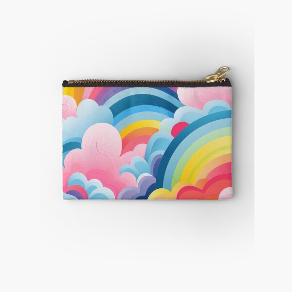 Item preview, Vibrant Rainbow and Cloud Pattern with Neon Colors for Lively Atmosphere designed and sold by PaintbrushPlace.