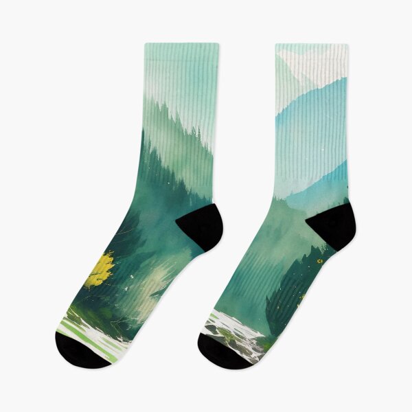 Item preview, Watercolor Mountain Landscape - Impressionism and Chinese painting designed and sold by joejiing.
