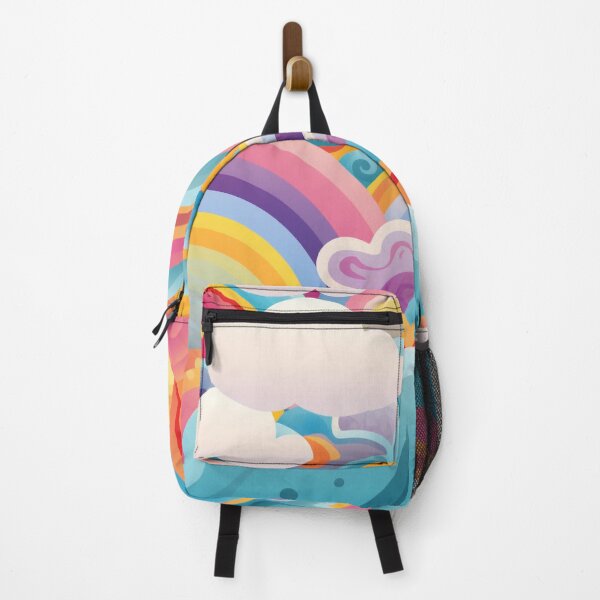 Item preview, Neon Rainbow and Cloud Circle Pattern for Bright, Happy Spaces designed and sold by PaintbrushPlace.