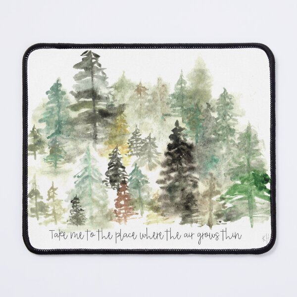 Item preview, Watercolor Forest Trees Green with Quote 2 designed and sold by Khardgrove.