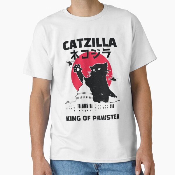 Item preview, Catzilla Japanese Vintage Sunset Style Cat Kitten Lover designed and sold by AleneAuer.