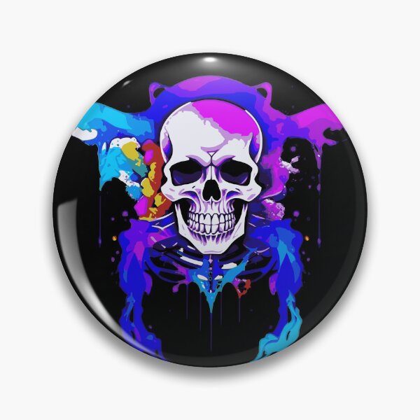 Item preview, Color-splashed Skull designed and sold by SilverFoxxShop.