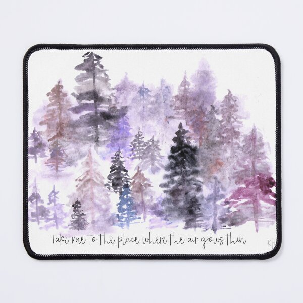 Item preview, Watercolor Forest Trees Purple with Quote 2 designed and sold by Khardgrove.