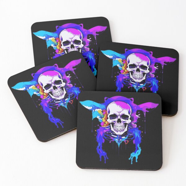 Item preview, Color-splashed Skull designed and sold by SilverFoxxShop.