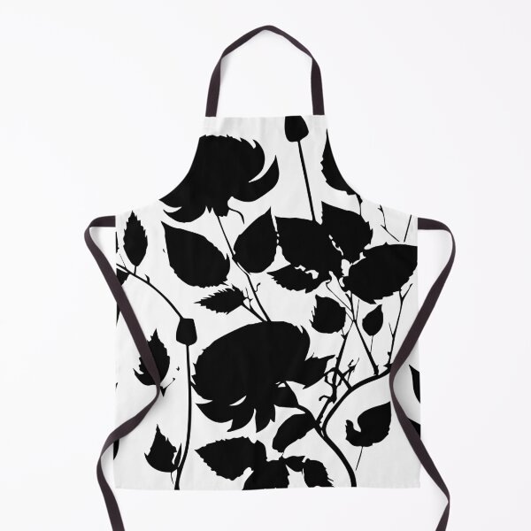 Item preview, Ranunculus Flower Black and White leaves silhouette on White background 14 designed and sold by ArmBaoStock.