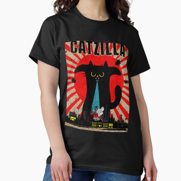 Vista previa del artículo con la obra «Catzilla suelta», diseñado y vendido por AleneAuer.