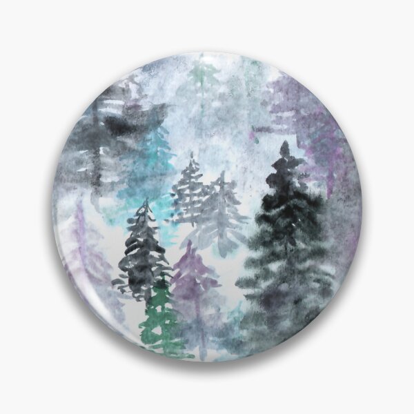 Item preview, Watercolor Forest Trees Blue designed and sold by Khardgrove.