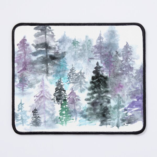 Item preview, Watercolor Forest Trees Blue designed and sold by Khardgrove.