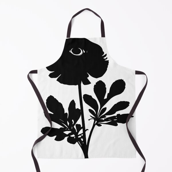 Item preview, Ranunculus Flower Black and White leaves silhouette on White background 17 designed and sold by ArmBaoStock.
