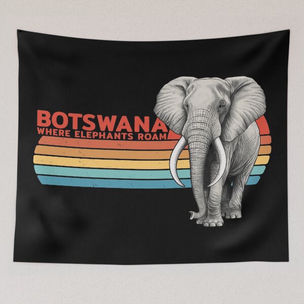 Item preview, African elephant Botswana designed and sold by NicGrayGraphic.