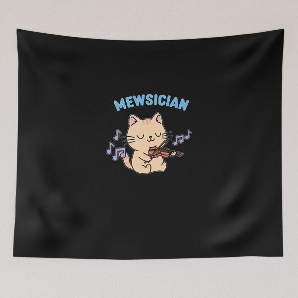 Item preview, The Mewsician Cat Playing The Violin designed and sold by SiegridKlemmd.