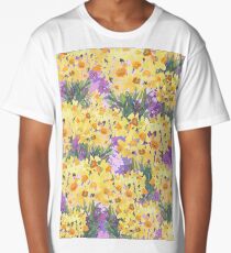 Yellow Daffodil Garden Long T-Shirt