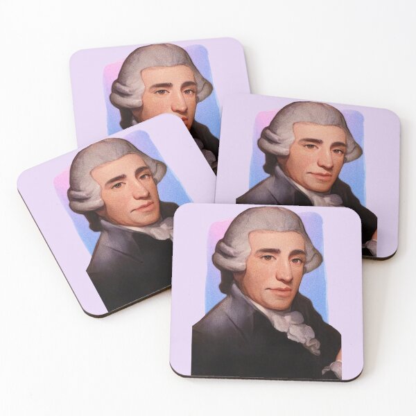 Item preview, Austrian Composer Joseph Haydn - purple pink - illustration  designed and sold by Litstoy.