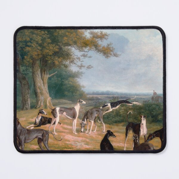Item preview, Nine Greyhounds in a Landscape (1807) by Jacques–Laurent Agasse. designed and sold by peggieprints.