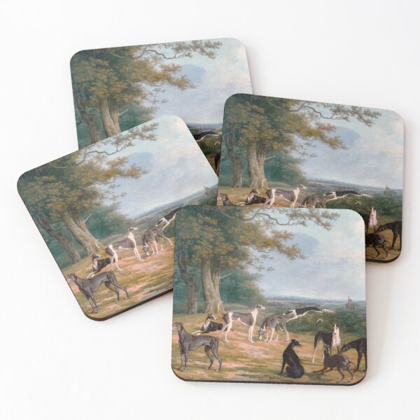 Item preview, Nine Greyhounds in a Landscape (1807) by Jacques–Laurent Agasse. designed and sold by peggieprints.