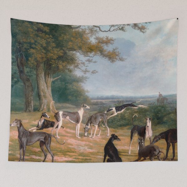 Item preview, Nine Greyhounds in a Landscape (1807) by Jacques–Laurent Agasse. designed and sold by peggieprints.