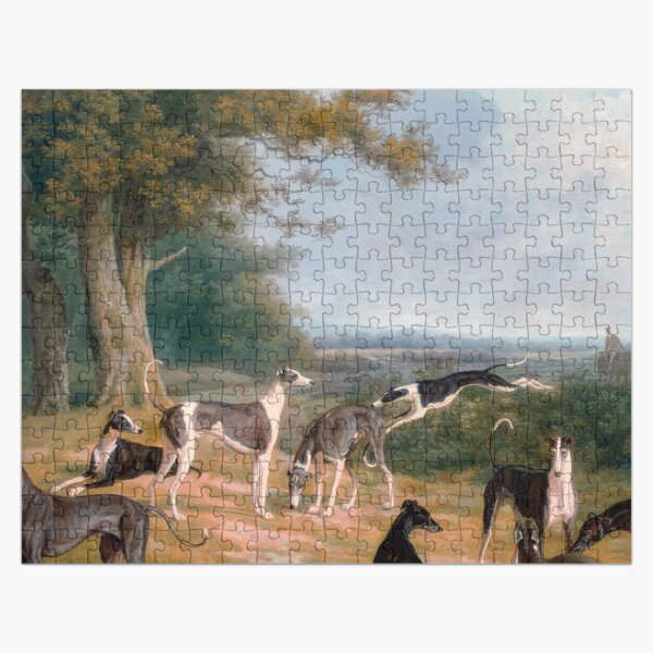 Item preview, Nine Greyhounds in a Landscape (1807) by Jacques–Laurent Agasse. designed and sold by peggieprints.