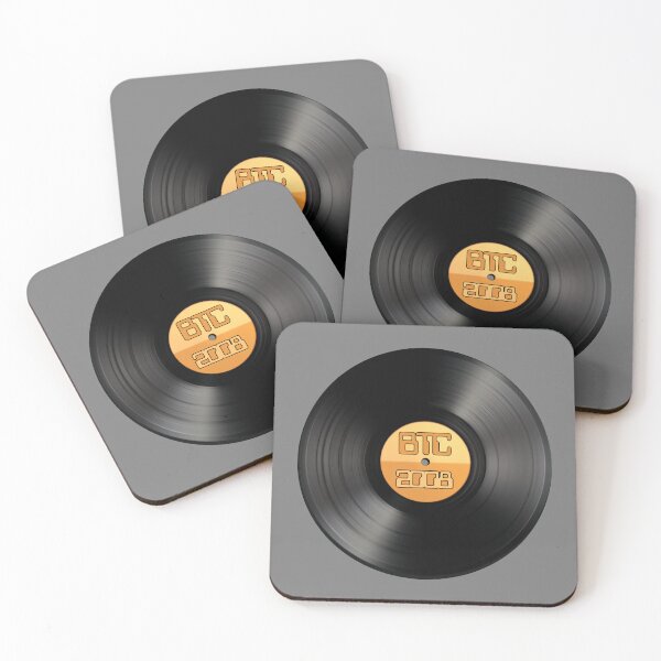 Item preview, Vintage BTC 2008 Vinyl Record - Bitcoin Logo designed and sold by GetCryptoSwag.