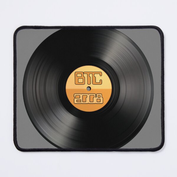 Item preview, Vintage BTC 2008 Vinyl Record - Bitcoin Logo designed and sold by GetCryptoSwag.