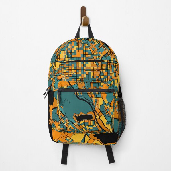 Item preview, Baltimore Map Pattern in Orange & Teal designed and sold by PatternMaps.
