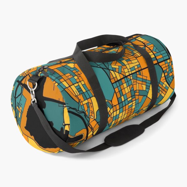 Item preview, Baltimore Map Pattern in Orange & Teal designed and sold by PatternMaps.
