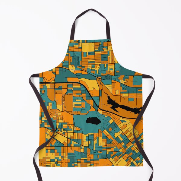 Item preview, Burnaby Map Pattern in Orange & Teal designed and sold by PatternMaps.