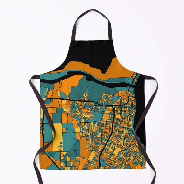 Item preview, Corpus Christi Map Pattern in Orange & Teal designed and sold by PatternMaps.