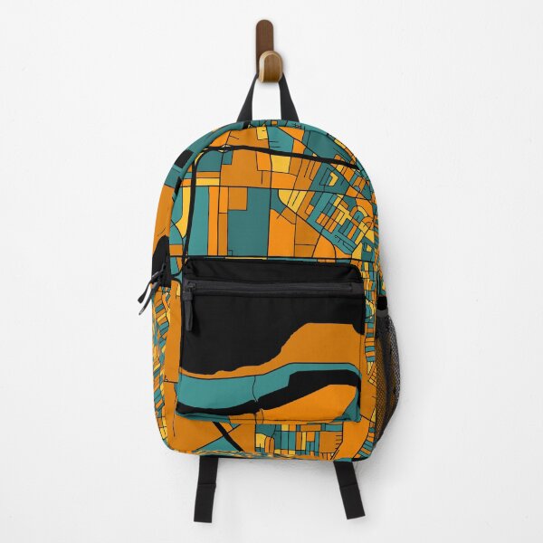 Item preview, Corpus Christi Map Pattern in Orange & Teal designed and sold by PatternMaps.