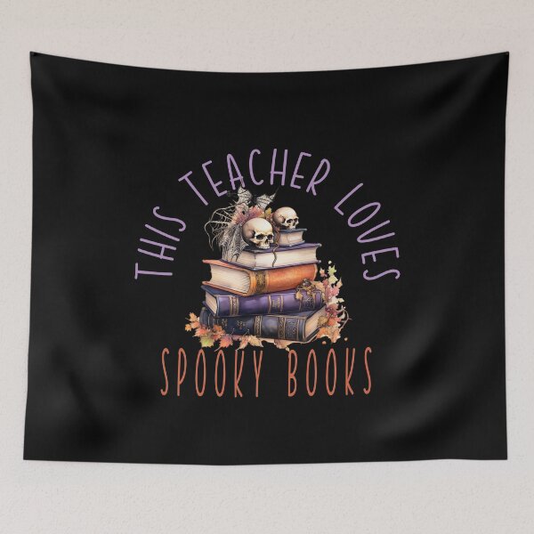 Item preview, This Teacher Loves Spooky Books | Reader | Teacher | Spooky Books | Halloween designed and sold by ShoniwDesigns.