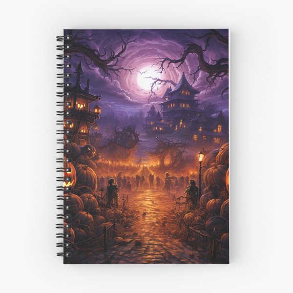 Item preview,  Halloween Scary House & Bats Pumpkin In Garden designed and sold by Obsidian Ink by Wilshire.