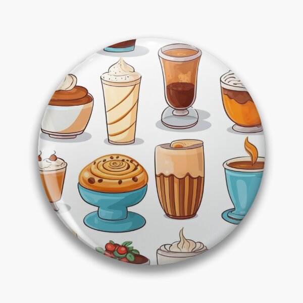Item preview, Different types of coffee in cartoon style seamless pattern designed and sold by MiraCleAI.