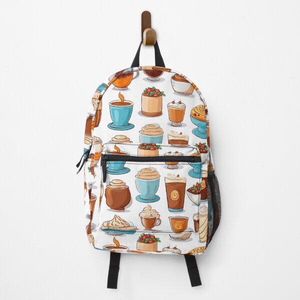 Item preview, Different types of coffee in cartoon style seamless pattern designed and sold by MiraCleAI.